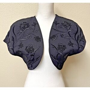 Cache Vtg Y2K Beaded Embroidered Floral Cropped Bolero Jacket Sz 6 Formal Topper